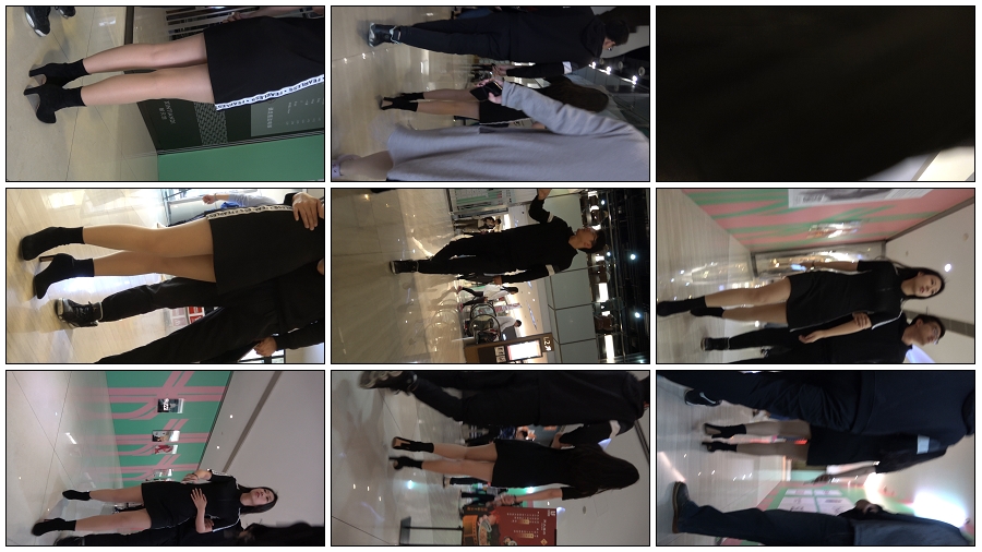 精选街拍视频 No.3852 气质的黑色短裙美腿MM [786MB]