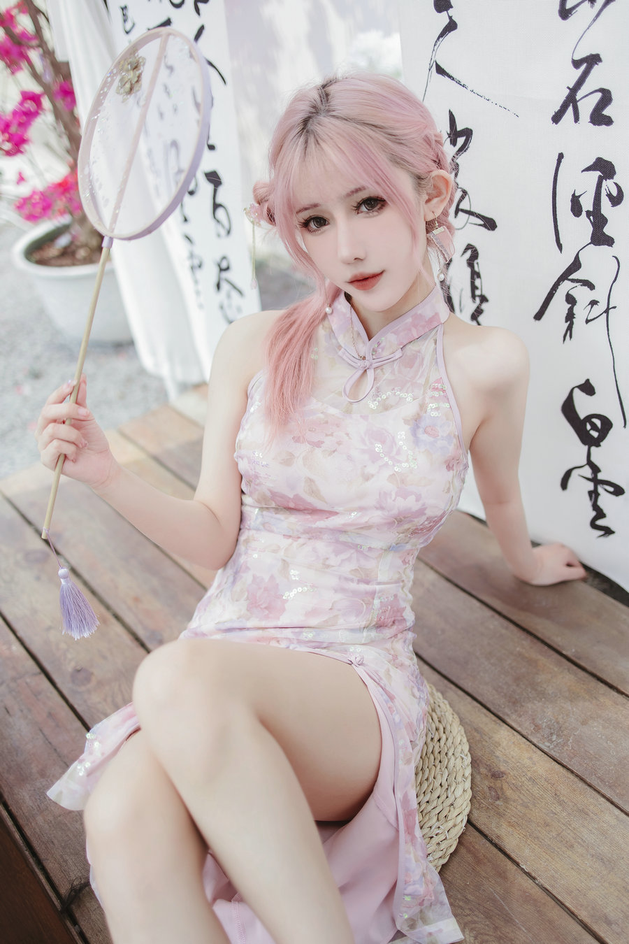 仙女月 - 粉色旗袍 [20P-170MB]